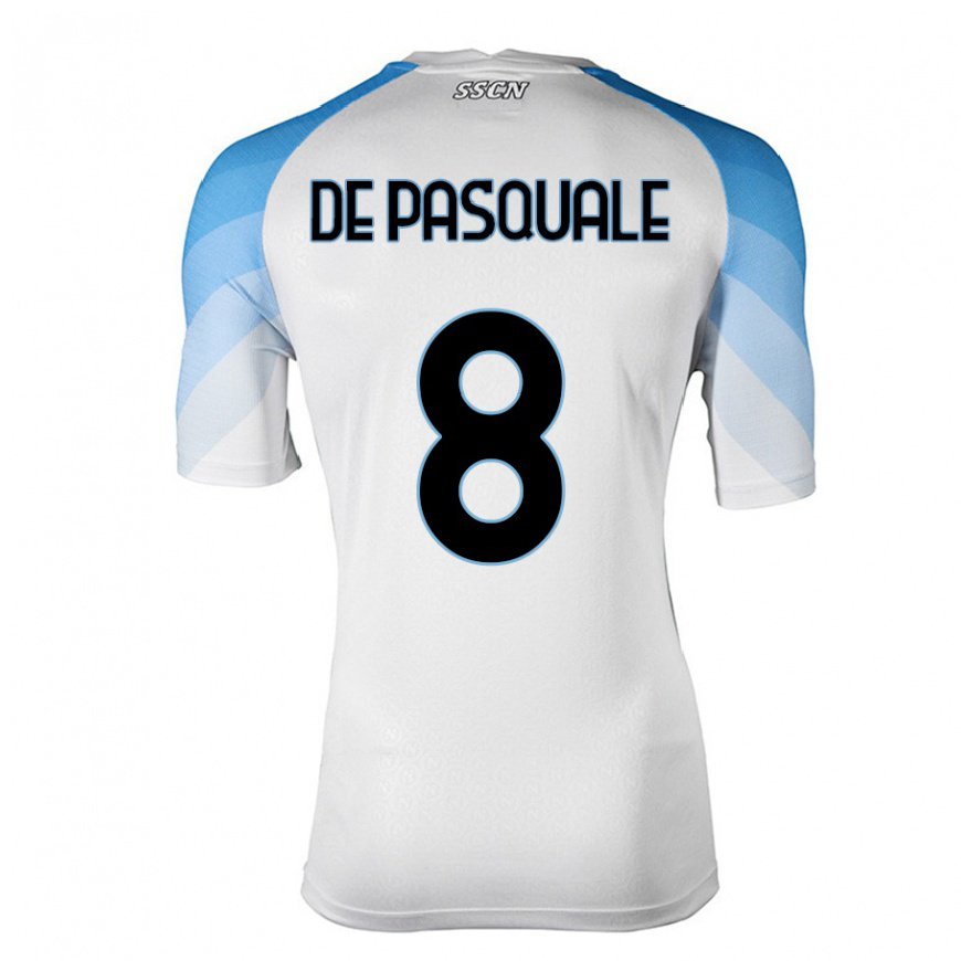 Kandiny Lapset Dylan De Pasquale #8 Valkoinen Taivas Sininen Vieraspaita 2022/23 Lyhythihainen Paita T-paita