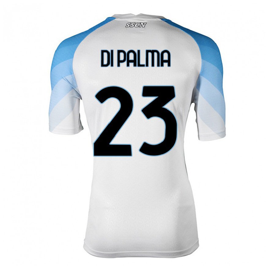 Kandiny Lapset Manuel Di Palma #23 Valkoinen Taivas Sininen Vieraspaita 2022/23 Lyhythihainen Paita T-paita