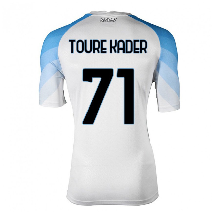 Kandiny Lapset Aziz Toure Kader #71 Valkoinen Taivas Sininen Vieraspaita 2022/23 Lyhythihainen Paita T-paita