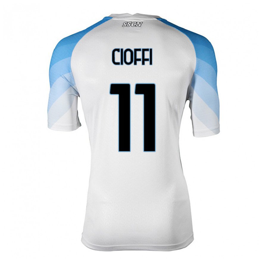 Kandiny Lapset Antonio Cioffi #11 Valkoinen Taivas Sininen Vieraspaita 2022/23 Lyhythihainen Paita T-paita