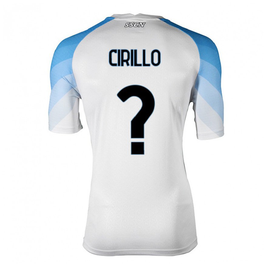 Kandiny Lapset Gioele Cirillo #0 Valkoinen Taivas Sininen Vieraspaita 2022/23 Lyhythihainen Paita T-paita