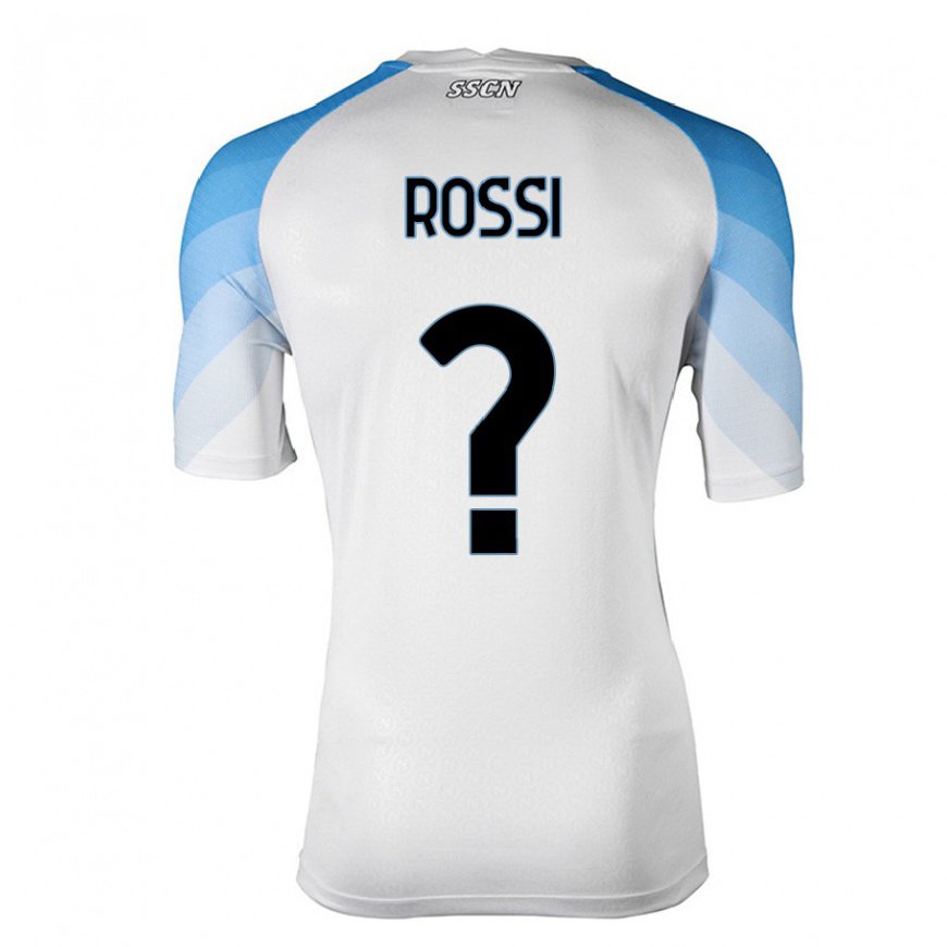 Kandiny Lapset Francesco Rossi #0 Valkoinen Taivas Sininen Vieraspaita 2022/23 Lyhythihainen Paita T-paita