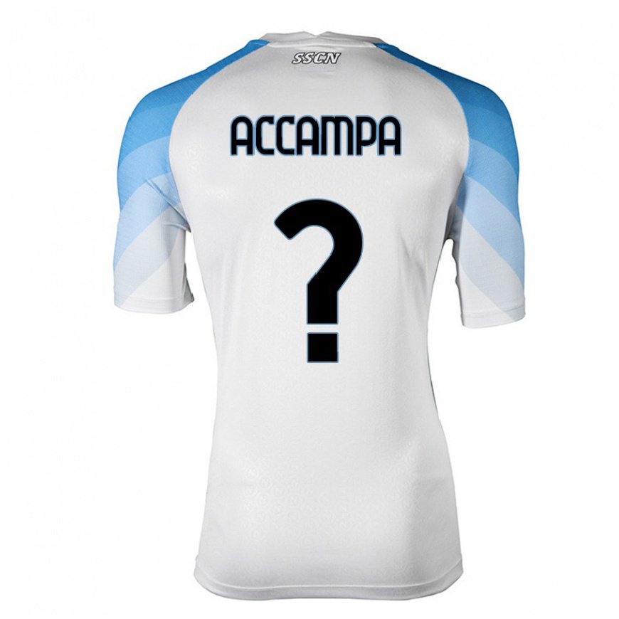 Kandiny Lapset Davide Accampa #0 Valkoinen Taivas Sininen Vieraspaita 2022/23 Lyhythihainen Paita T-paita