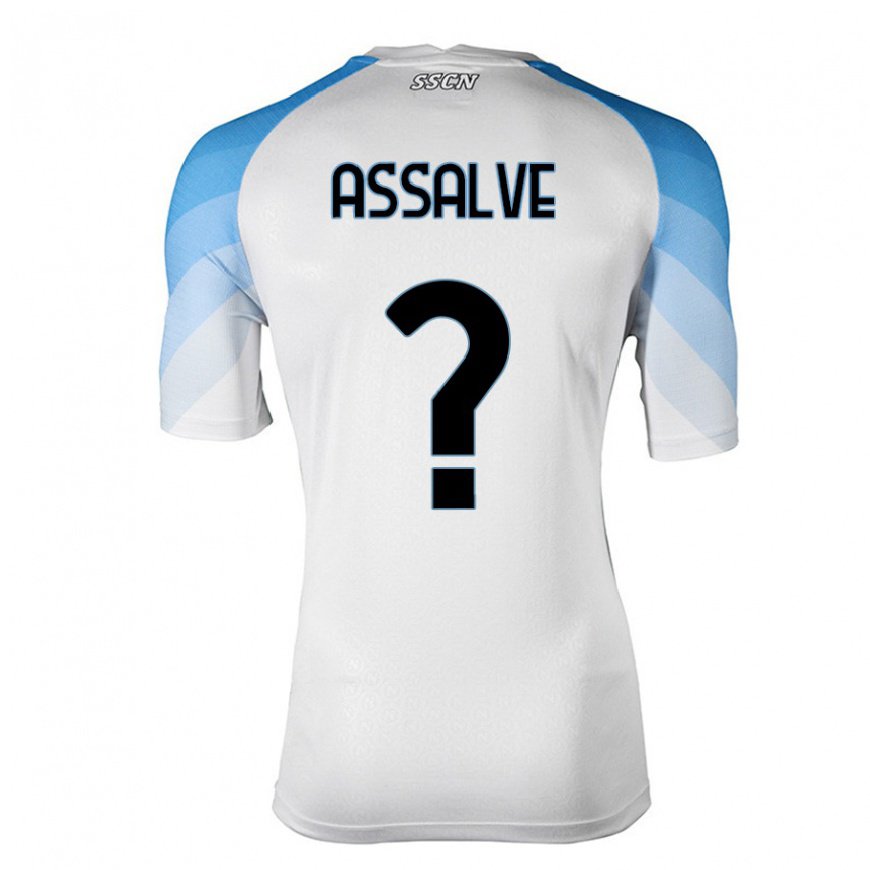 Kandiny Lapset Luca Assalve #0 Valkoinen Taivas Sininen Vieraspaita 2022/23 Lyhythihainen Paita T-paita