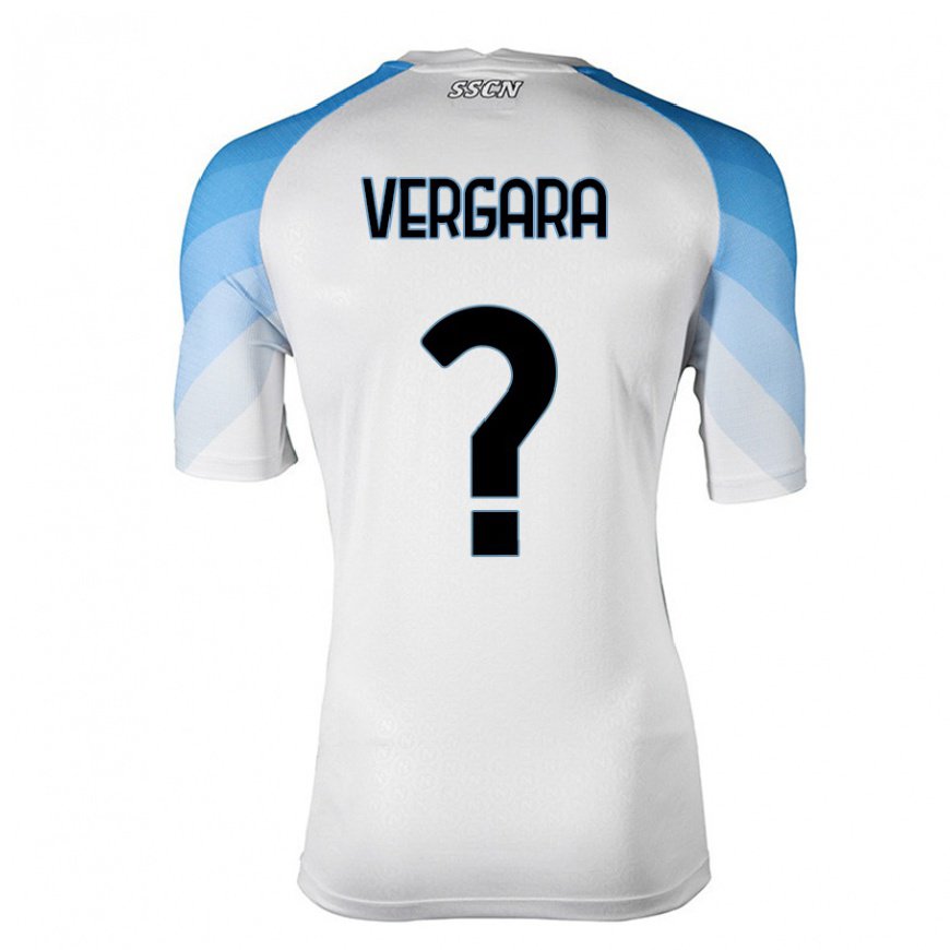 Kandiny Lapset Antonio Vergara #0 Valkoinen Taivas Sininen Vieraspaita 2022/23 Lyhythihainen Paita T-paita