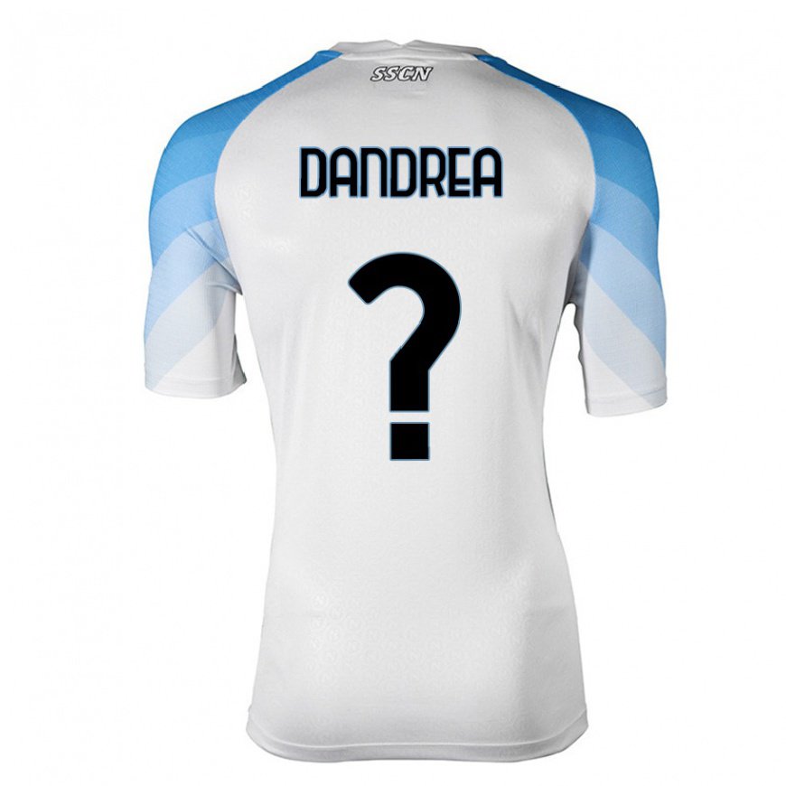 Kandiny Lapset Alessandro DAndrea #0 Valkoinen Taivas Sininen Vieraspaita 2022/23 Lyhythihainen Paita T-paita