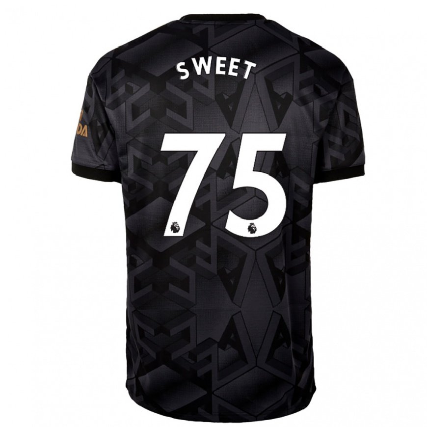 Kandiny Lapset James Sweet #75 Musta Harmaa Vieraspaita 2022/23 Lyhythihainen Paita T-paita