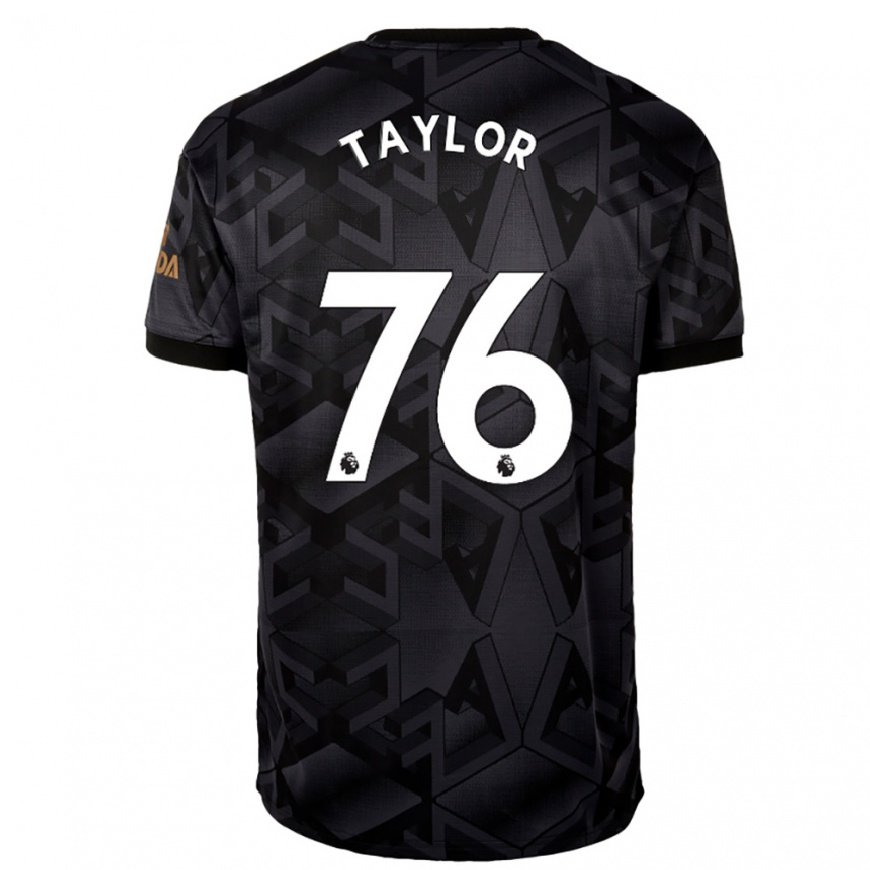 Kandiny Lapset Kido Taylor Hart #76 Musta Harmaa Vieraspaita 2022/23 Lyhythihainen Paita T-paita