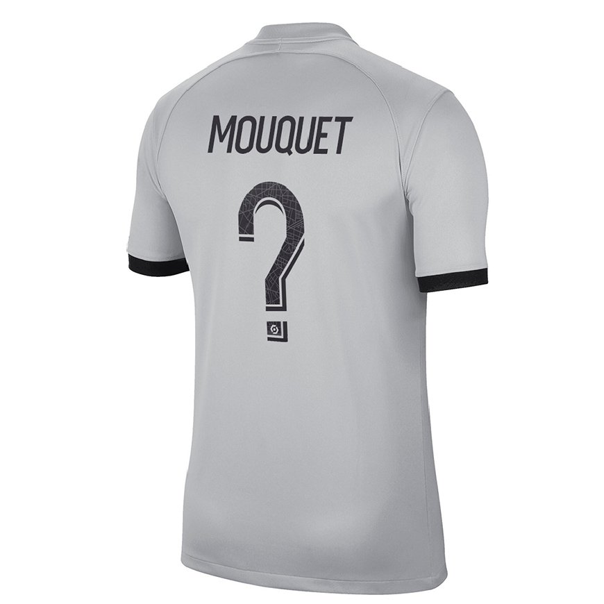 Kandiny Lapset Louis Mouquet #0 Harmaa Vieraspaita 2022/23 Lyhythihainen Paita T-paita