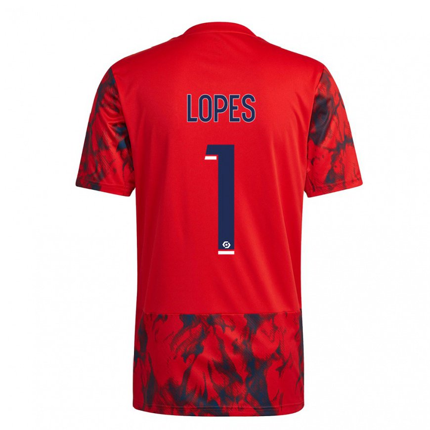 Kandiny Lapset Anthony Lopes #1 Punainen Avaruus Vieraspaita 2022/23 Lyhythihainen Paita T-paita