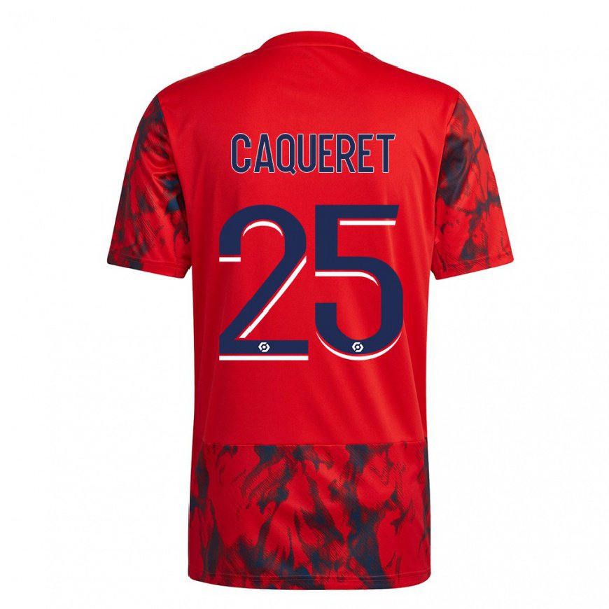 Kandiny Lapset Maxence Caqueret #25 Punainen Avaruus Vieraspaita 2022/23 Lyhythihainen Paita T-paita