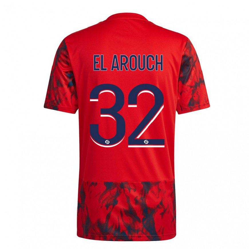 Kandiny Lapset Mohamed El Arouch #32 Punainen Avaruus Vieraspaita 2022/23 Lyhythihainen Paita T-paita
