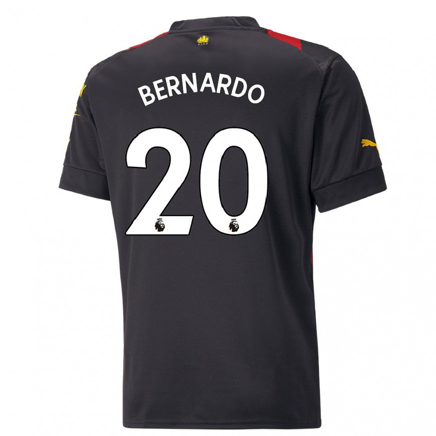 Kandiny Lapset Bernardo Silva #20 Musta Punainen Vieraspaita 2022/23 Lyhythihainen Paita T-paita