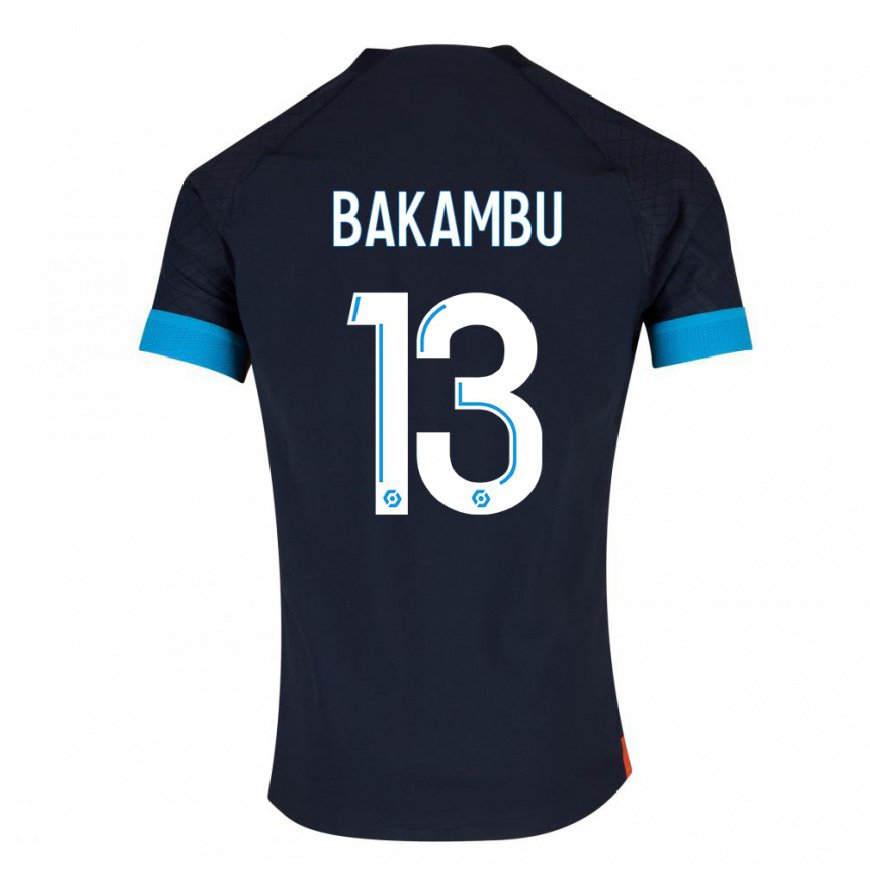 Kandiny Lapset Cedric Bakambu #13 Musta Olympia Vieraspaita 2022/23 Lyhythihainen Paita T-paita
