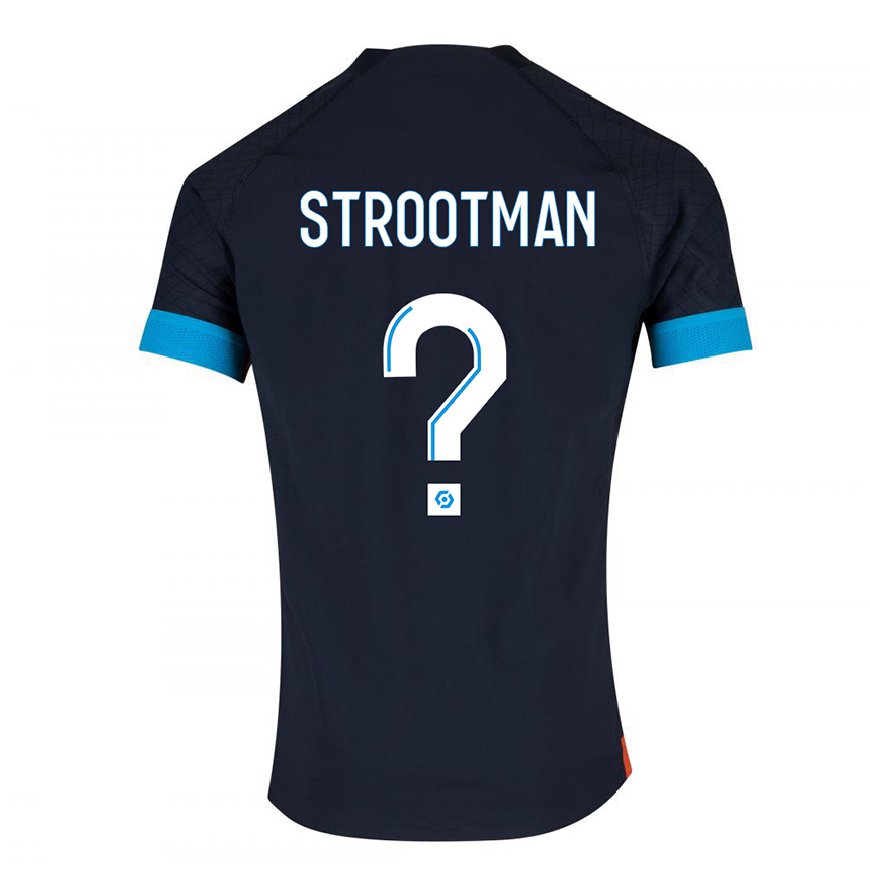 Kandiny Lapset Kevin Strootman #0 Musta Olympia Vieraspaita 2022/23 Lyhythihainen Paita T-paita