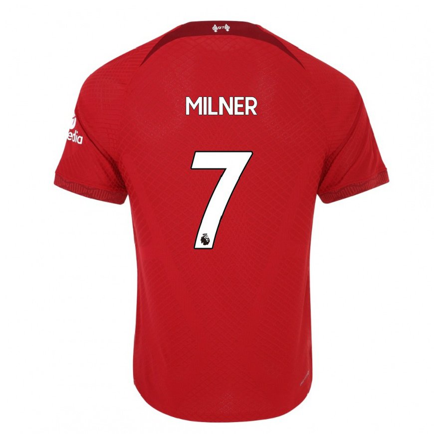 Kandiny Miesten James Milner #7 Tummanpunainen Kotipaita 2022/23 Lyhythihainen Paita T-paita