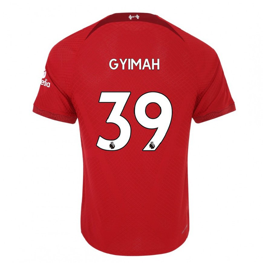 Kandiny Miesten Francis Gyimah #39 Tummanpunainen Kotipaita 2022/23 Lyhythihainen Paita T-paita