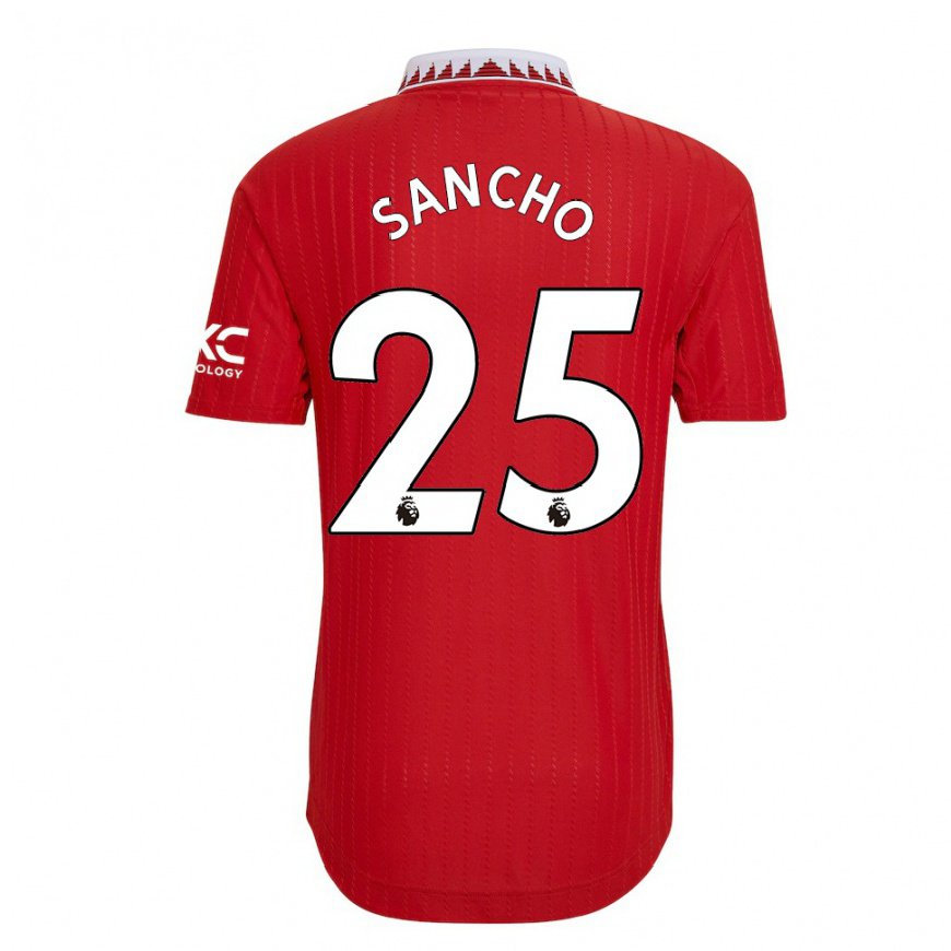 Kandiny Miesten Jadon Sancho #25 Punainen Kotipaita 2022/23 Lyhythihainen Paita T-paita