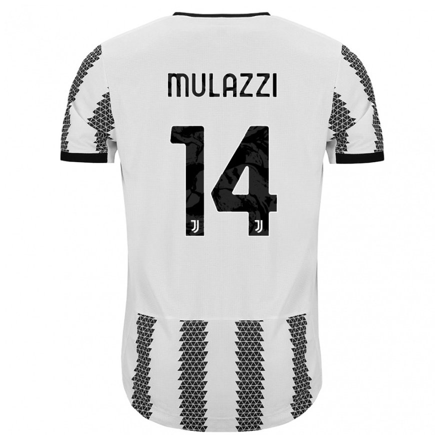 Kandiny Miesten Gabriele Mulazzi #14 Valkoinen Musta Kotipaita 2022/23 Lyhythihainen Paita T-paita