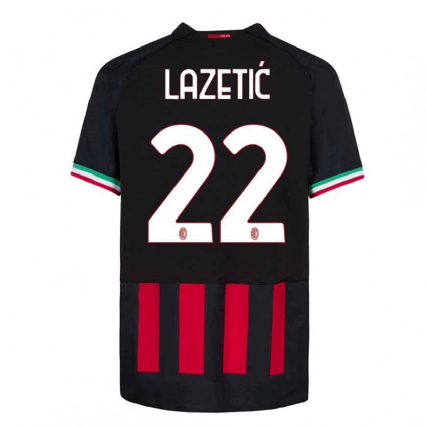 Kandiny Miesten Marko Lazetic #22 Musta Punainen Kotipaita 2022/23 Lyhythihainen Paita T-paita
