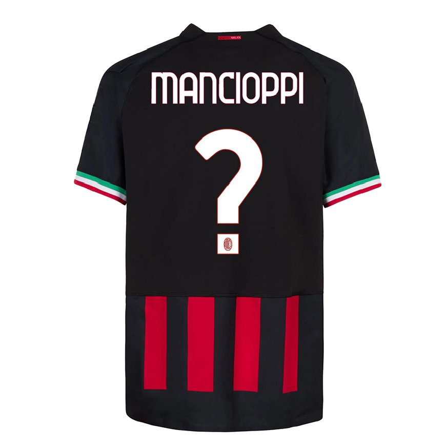 Kandiny Miesten Tommaso Mancioppi #0 Musta Punainen Kotipaita 2022/23 Lyhythihainen Paita T-paita
