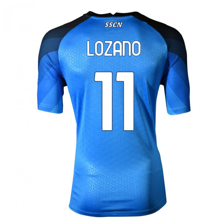 Kandiny Miesten Hirving Lozano #11 Tummansininen Harmaa Kotipaita 2022/23 Lyhythihainen Paita T-paita