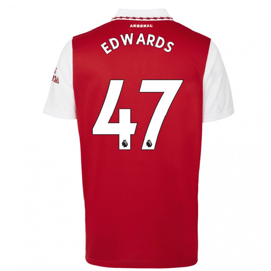 Kandiny Miesten Khayon Edwards #47 Punainen Valkoinen Kotipaita 2022/23 Lyhythihainen Paita T-paita