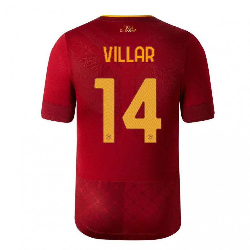 Kandiny Miesten Gonzalo Villar #14 Ruskea Punainen Kotipaita 2022/23 Lyhythihainen Paita T-paita