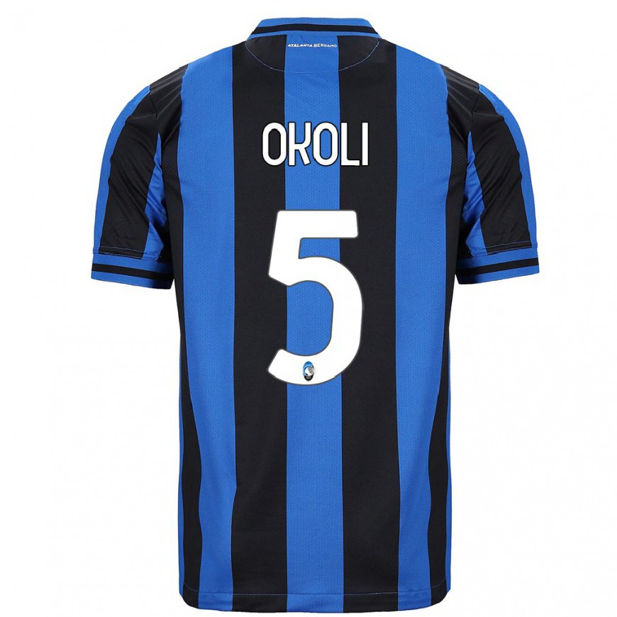 Kandiny Miesten Caleb Okoli #5 Sininen Musta Kotipaita 2022/23 Lyhythihainen Paita T-paita