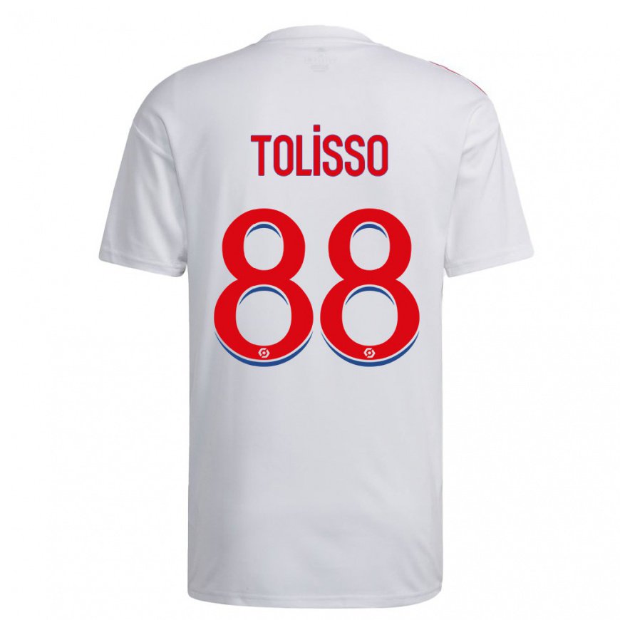 Kandiny Miesten Corentin Tolisso #88 Valkoinen Sininen Punainen Kotipaita 2022/23 Lyhythihainen Paita T-paita
