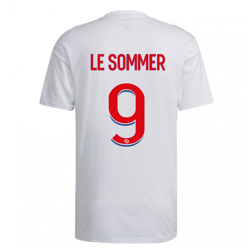 Kandiny Miesten Eugenie Le Sommer #9 Valkoinen Sininen Punainen Kotipaita 2022/23 Lyhythihainen Paita T-paita