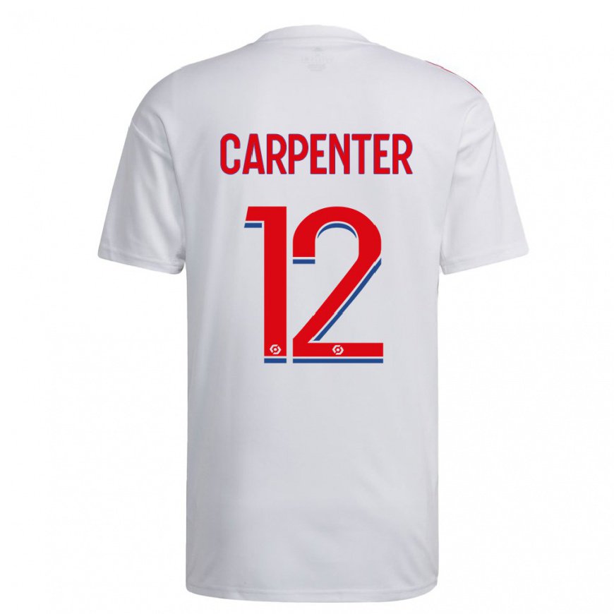 Kandiny Miesten Ellie Carpenter #12 Valkoinen Sininen Punainen Kotipaita 2022/23 Lyhythihainen Paita T-paita