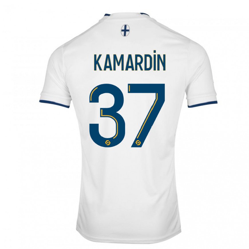 Kandiny Miesten Aaron Kamardin #37 Valkoinen Safiiri Kotipaita 2022/23 Lyhythihainen Paita T-paita
