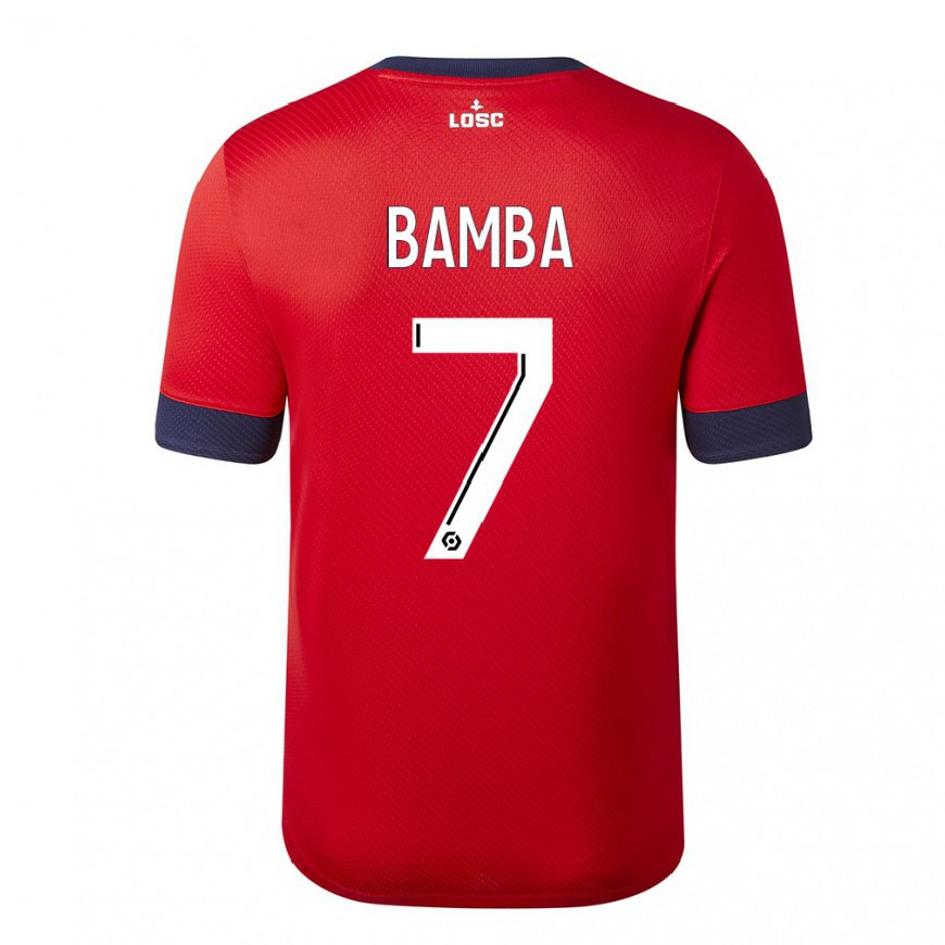 Kandiny Miesten Jonathan Bamba #7 Punainen Karkki Omena Kotipaita 2022/23 Lyhythihainen Paita T-paita