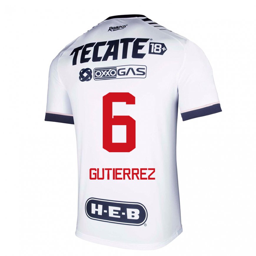 Kandiny Miesten Edson Gutierrez #6 Valkoinen Avaruus Kotipaita 2022/23 Lyhythihainen Paita T-paita