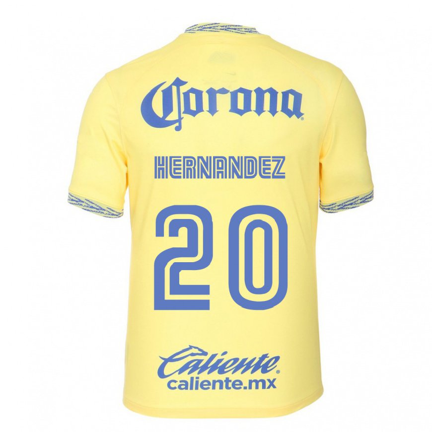 Kandiny Miesten Nicki Hernandez #20 Sitruunankeltainen Kotipaita 2022/23 Lyhythihainen Paita T-paita