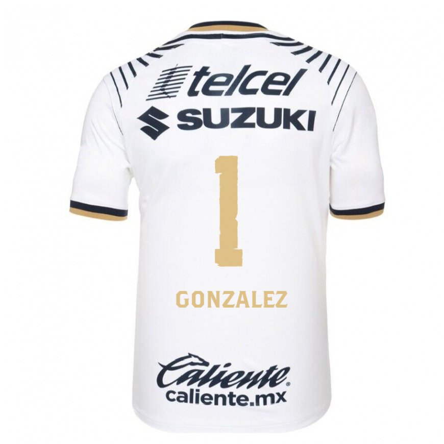 Kandiny Miesten Julio Gonzalez #1 Valkoinen Denim Kotipaita 2022/23 Lyhythihainen Paita T-paita