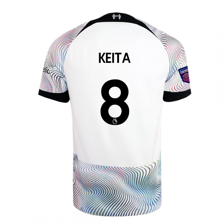 Kandiny Miesten Naby Keïta #8 Valkoinen Värikäs Vieraspaita 2022/23 Lyhythihainen Paita T-paita