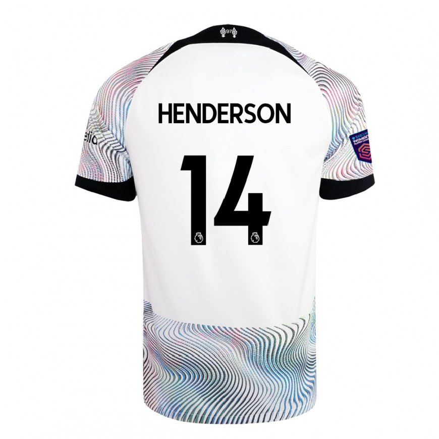 Kandiny Miesten Henderson #14 Valkoinen Värikäs Vieraspaita 2022/23 Lyhythihainen Paita T-paita