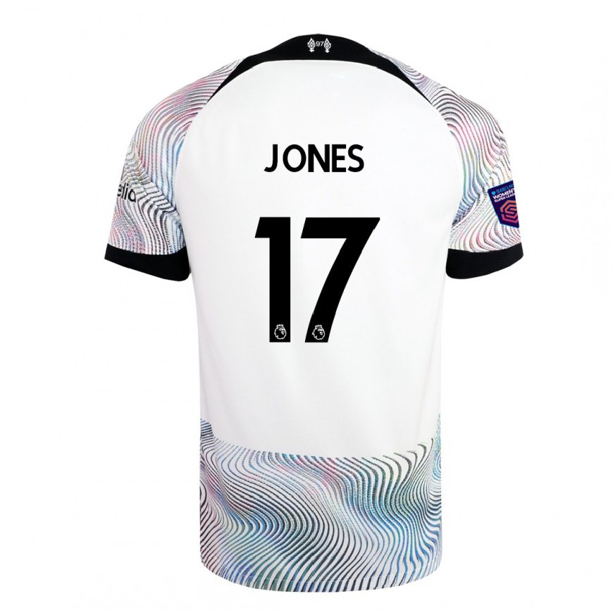 Kandiny Miesten Curtis Jones #17 Valkoinen Värikäs Vieraspaita 2022/23 Lyhythihainen Paita T-paita