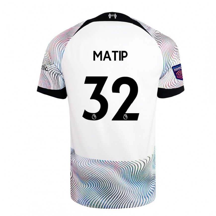 Kandiny Miesten Joel Matip #32 Valkoinen Värikäs Vieraspaita 2022/23 Lyhythihainen Paita T-paita