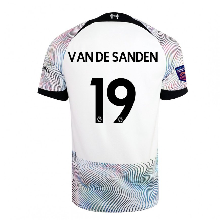 Kandiny Miesten Shanice Van De Sanden #19 Valkoinen Värikäs Vieraspaita 2022/23 Lyhythihainen Paita T-paita