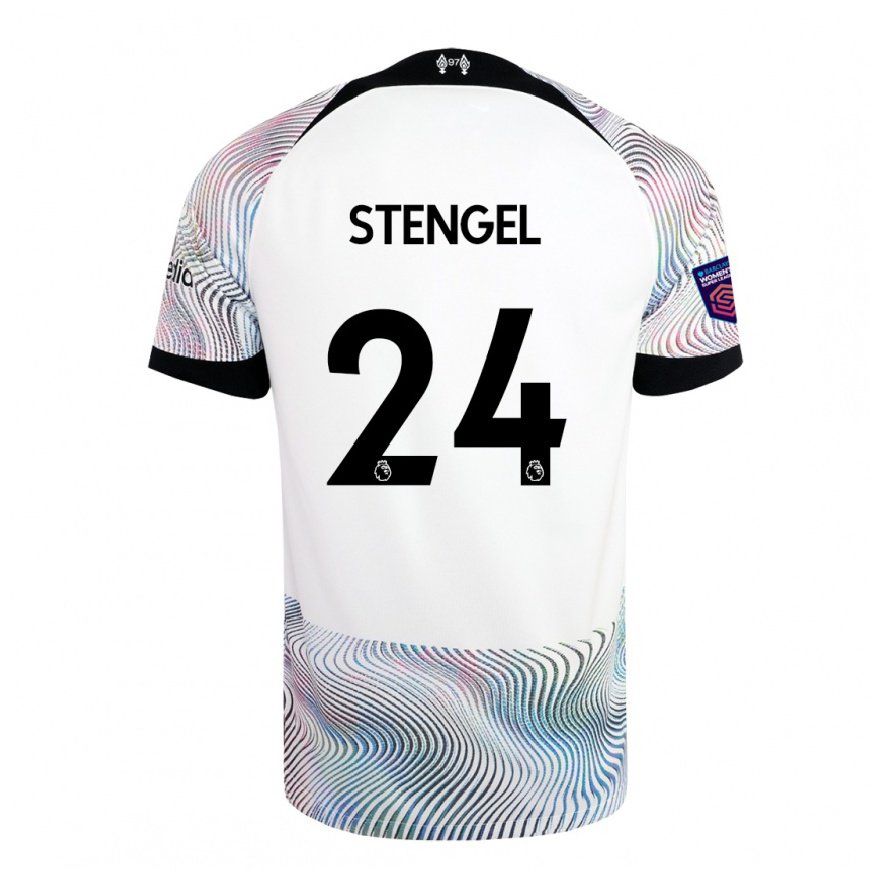 Kandiny Miesten Katie Stengel #24 Valkoinen Värikäs Vieraspaita 2022/23 Lyhythihainen Paita T-paita