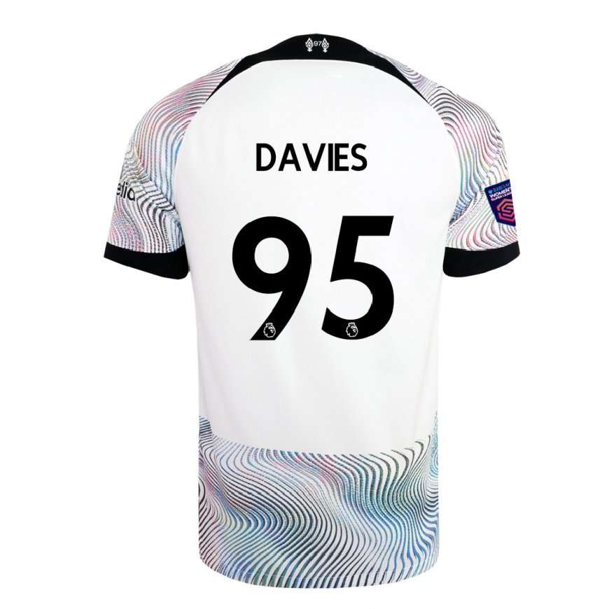Kandiny Miesten Harvey Davies #95 Valkoinen Värikäs Vieraspaita 2022/23 Lyhythihainen Paita T-paita