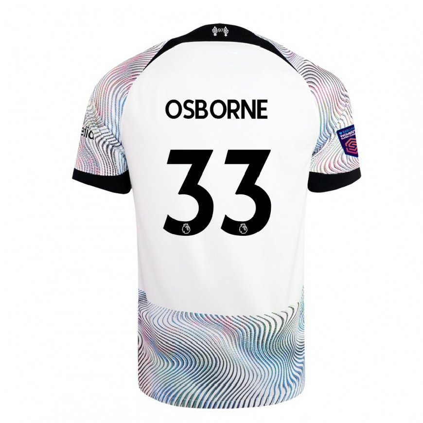 Kandiny Miesten Niall Osborne #33 Valkoinen Värikäs Vieraspaita 2022/23 Lyhythihainen Paita T-paita