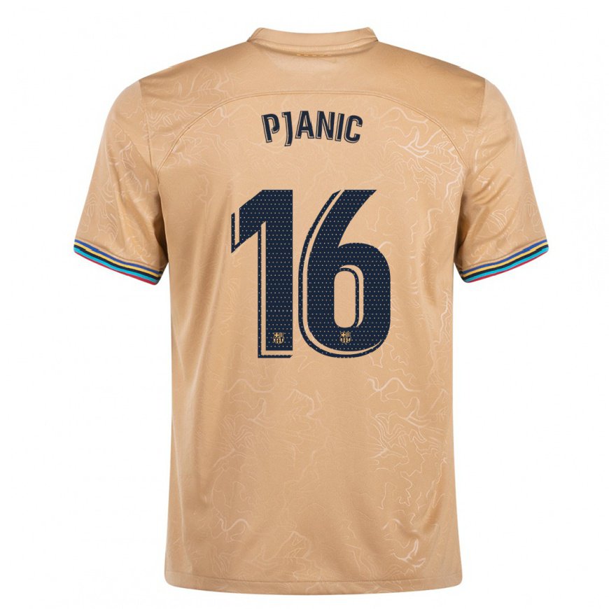 Kandiny Miesten Miralem Pjanic #16 Kulta Vieraspaita 2022/23 Lyhythihainen Paita T-paita