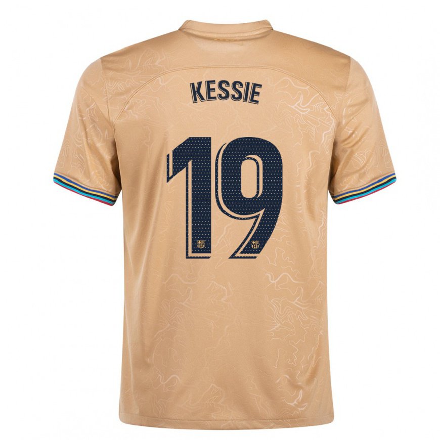Kandiny Miesten Franck Kessie #19 Kulta Vieraspaita 2022/23 Lyhythihainen Paita T-paita