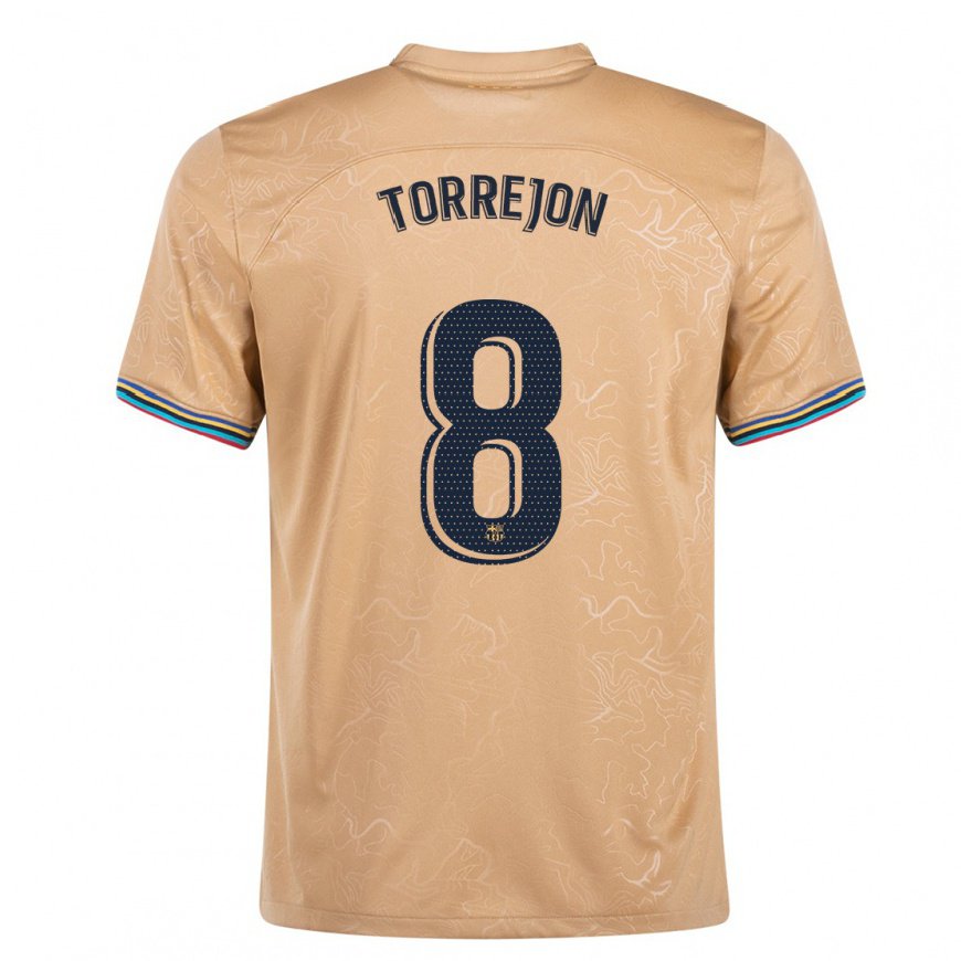 Kandiny Miesten Marta Torrejon #8 Kulta Vieraspaita 2022/23 Lyhythihainen Paita T-paita
