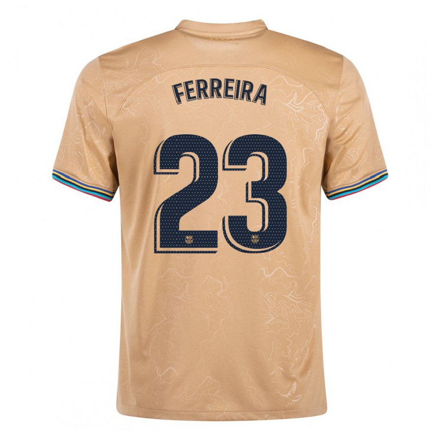 Kandiny Miesten Geyse Ferreira #23 Kulta Vieraspaita 2022/23 Lyhythihainen Paita T-paita