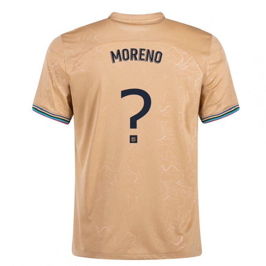 Kandiny Miesten Xavi Moreno #0 Kulta Vieraspaita 2022/23 Lyhythihainen Paita T-paita